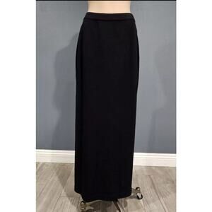 St. John Santana Knit Womens Black Maxi Skirt Classic Luxury Size 10